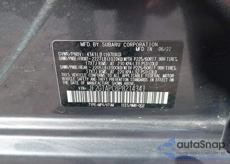 2023 Subaru Crosstrek Premium z USA, uszkodzony, nr VIN JF2GTAPC8P8214341